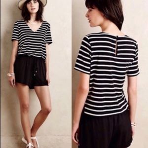 Anthropologie striped romper small